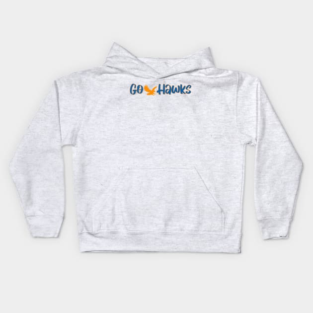 New Paltz Go Hawks Kids Hoodie by lolsammy910